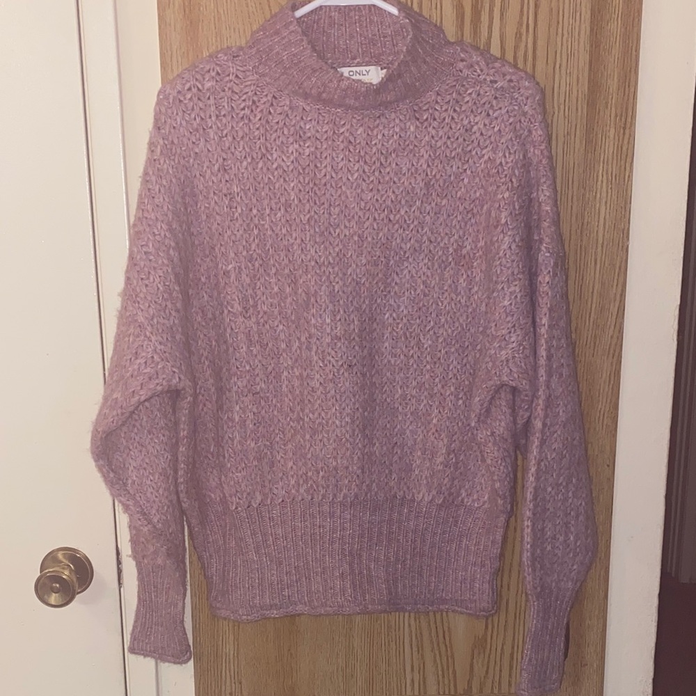 ONLY Women's Mauve Turtleneck Sweater - Picture 1 of 4